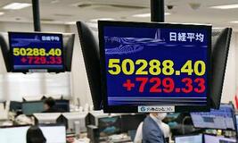 東証続伸、一時５万円回復