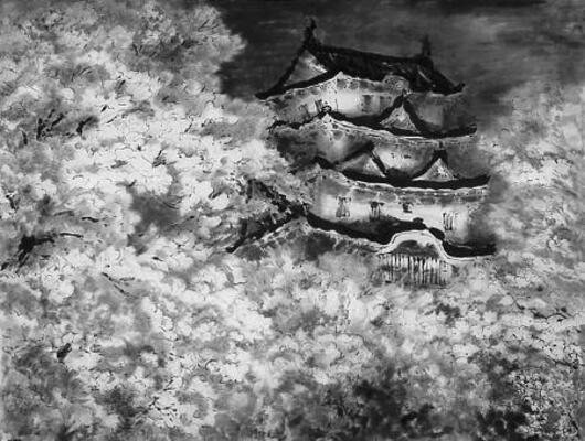 　展示作品の一つ「宵明かり」