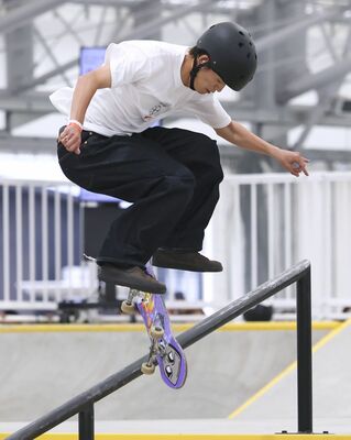 男子ストリートで優勝した白井空良=宇都宮市東部総合公園