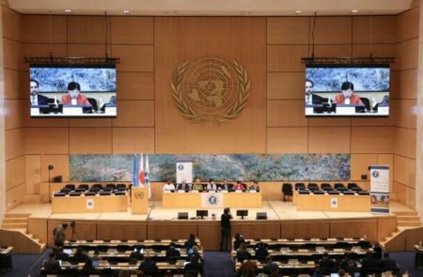 スイス・ジュネーブで開幕した対人地雷禁止条約の締約国会議=1日(共同)