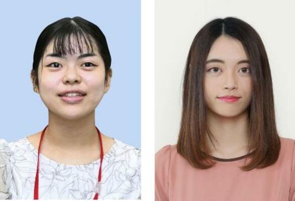　（左から）上野梨紗扇興杯、星合志保四段
