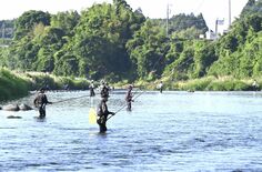 那珂川でアユ釣り解禁　早朝から列、待ちわびたファン1000人「楽しみた…