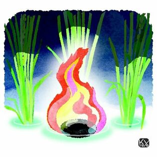 みんなで逃げた空襲の夜　田んぼに浮かんでいた火の玉
