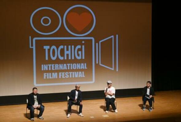 　第１回栃木国際映画祭で開かれたトークイベント＝１５日午後、栃木県大田原市