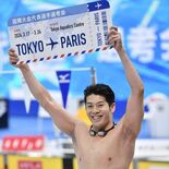 水沼尚輝（真岡出身）、パリ五輪内定　競泳男子100メートルバタフライ　…