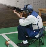 緊急銃猟を想定 実射訓練