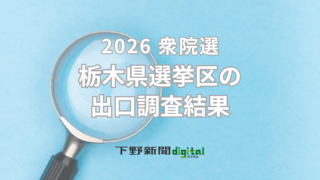 《予告》衆院選・栃木県内5選挙区、比例代表の出口調査　2月8日午後8時に結果速報