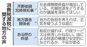 【消費減税】政府場当たり、地方不信感