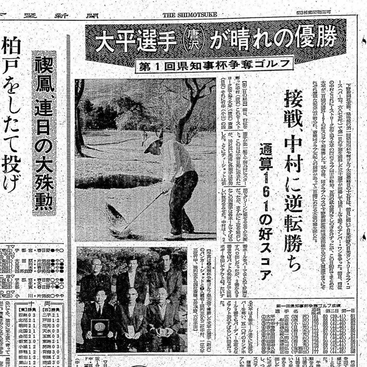 銀盃ヒストリー第1回・日光CC》男体おろしの中で鮮やかな完勝劇 初代