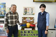 縁起物スイカ展示