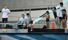 小学生「飛び込み」挑戦