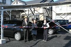 県内初、ＥＶタクシー用に太陽光発電　宇都宮の陽東タクシー　設備稼働、コストを削減