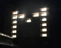 益子館でウインドーイルミ