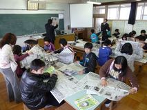 取材の下調べ、重要さ学ぶ　栃木市大宮南小