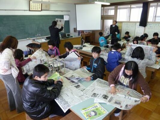 取材の下調べ、重要さ学ぶ　栃木市大宮南小