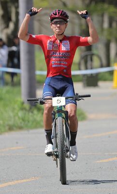 ＸＣＯで優勝したブリッツェンの沢田＝滋賀県高島市朽木スキー場特設コース