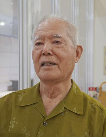 米兵による少女暴行事件の発生当時、沖縄県の基地対策室長だった粟国正昭さん
