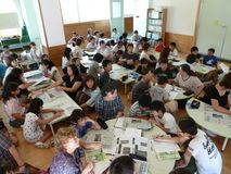 見出し付けに挑戦／下野市薬師寺小