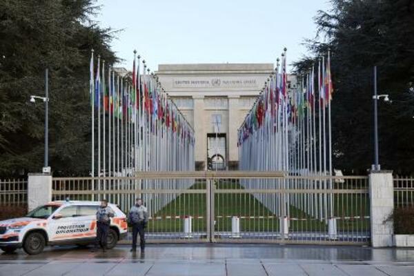 国連人権理事会が置かれる国連欧州本部=昨年1月、スイス・ジュネーブ