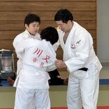 市貝出身の熊代佑輔さん、故郷で初の柔道教室　小中学生に技伝授