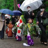 元気に育ちますように　５年に１度の稚児行列　芳賀・天満宮【動画】