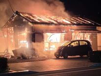 野木で建物火災