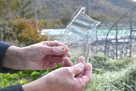 奥日光の戦場ケ原で初氷 昨年より2週間遅く 氷点下5.5度を記録