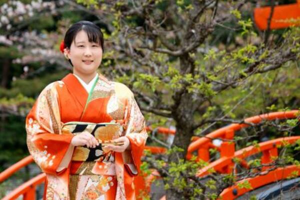 　葵祭の第６８代「斎王代」に選ばれた塩見真桜さん＝９日午後、京都市