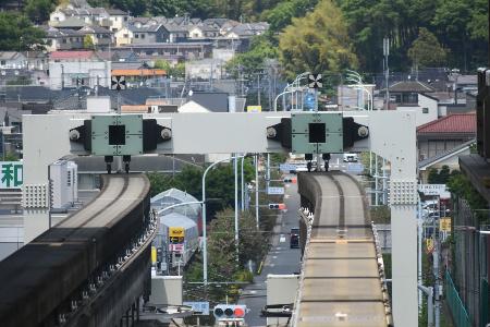 上北台駅のレール先端は、延伸を想定してか少し西へ向いている