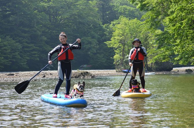 板室ダム湖のＳＵＰ