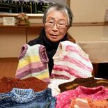 手編みベスト10着をプレゼント　児童養護施設へ、宇都宮の保田さん　「こ…