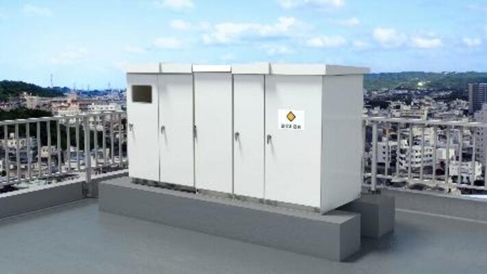 ダイヘンが発売する「防災用蓄電池パッケージ」の設置イメージ(同社提供)