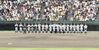 校歌斉唱する石橋ナイン