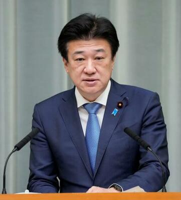 　記者会見する木原官房長官＝５日午前、首相官邸