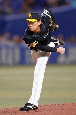 中日戦に先発したソフトバンク・大津=バンテリンドーム