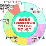 出産費用、足りた？　金銭面での負担大きく　継続的な支援求める