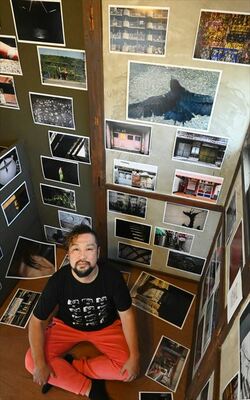 展示作品と船見さん