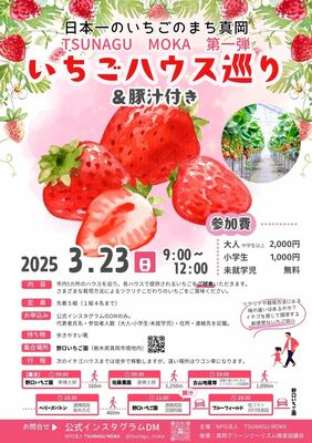 「いちごハウス巡り」のチラシ