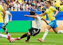 日本―ブラジル、後半始まる