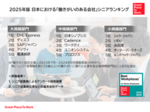 《シニアが働きがいのある会社1位は？》2025年版「働きがいのある会社」シニアランキング発表！