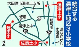 大田原・湯津上地区の３小学校統合　保護者賛成が75％