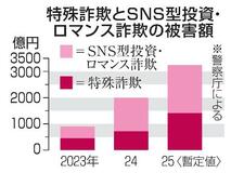 詐欺被害額、最悪の３千億円超