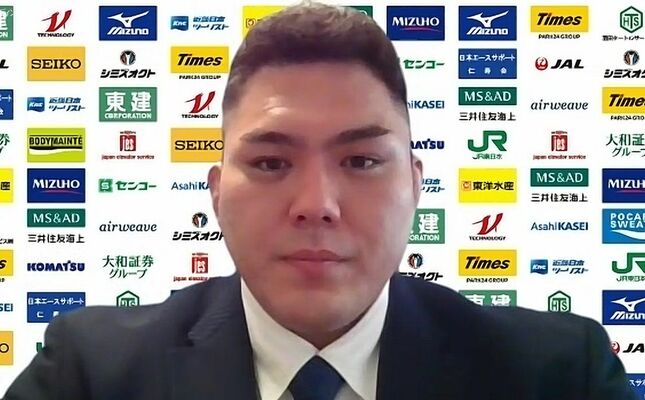 柔道の全日本選手権を翌日に控え、オンラインで記者会見する太田