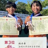 インターハイ今大会で県勢初メダル　ソフトテニス女子個人、白鴎足利の螺良・富山組が３位