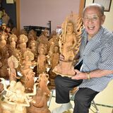 情熱傾けた仏像104点　大田原の吉沢さん、17、18日に集大成の個展　三つの慶事記念
