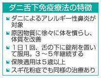 【からだ・こころナビ】ダニ舌下免疫療法で入院６割減