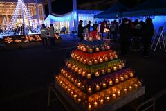 キャンドル使い 多彩なオブジェ