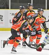 バックス、ホーム最終戦白星　ひがし北海道に５－３　エース古橋ハットトリック