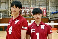 早稲田大学バレーボール部男子ユニフォームスポンサー「豊田合成」「プログ…