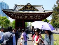 気温上昇、静岡で３０度超